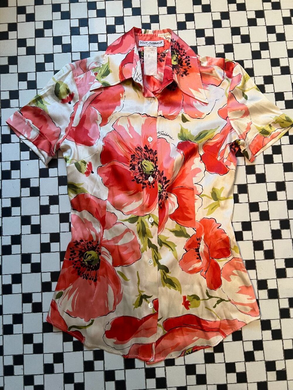 Dolce & Gabbana Floral Silk Blouse - Size IT40/US4